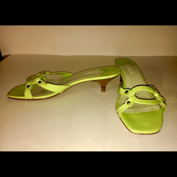 Fresh spring green leather sandals from Bass, US 7M - Picture 4 of 9